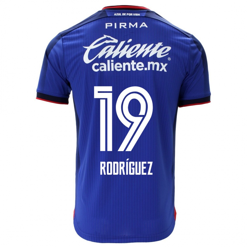 Kinder Carlos Rodríguez #19 Blau Heimtrikot Trikot 2023/24 T-Shirt Belgien