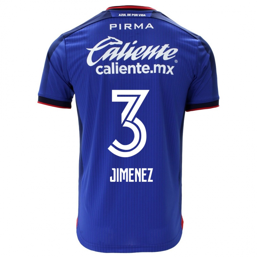 Enfant Maillot Jaiber Jimenez #3 Bleu Tenues Domicile 2023/24 T-Shirt Belgique
