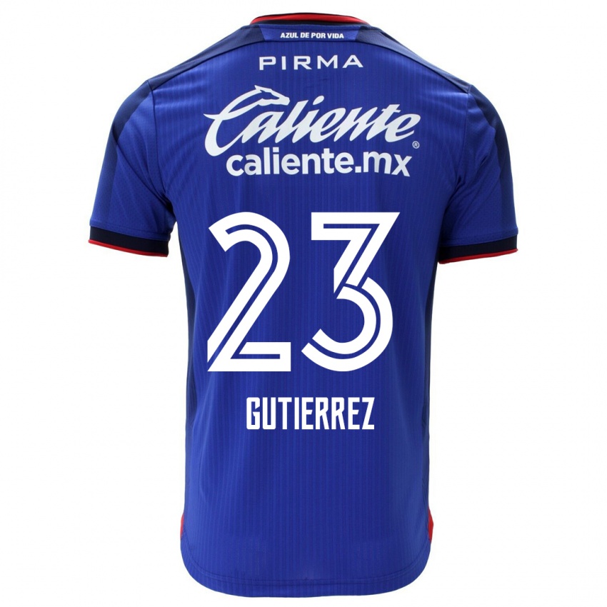 Kinder Ivonne Gutierrez #23 Blau Heimtrikot Trikot 2023/24 T-Shirt Belgien