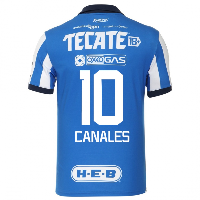 Kinderen Sergio Canales #10 Blauw Wit Thuisshirt Thuistenue 2023/24 T-Shirt België