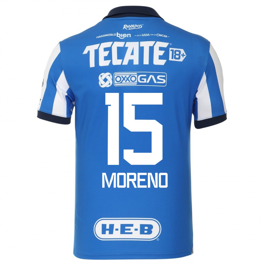 Kinder Héctor Moreno #15 Blau Weiss Heimtrikot Trikot 2023/24 T-Shirt Belgien