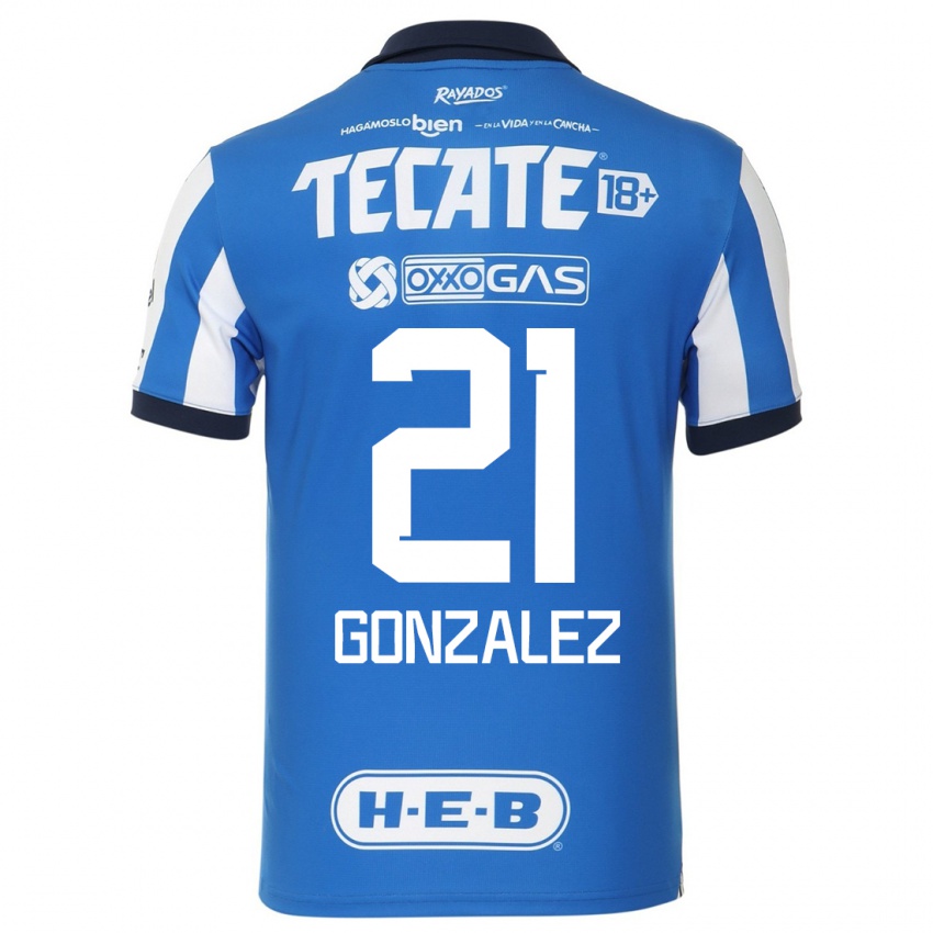 Kinder Arturo González #21 Blau Weiss Heimtrikot Trikot 2023/24 T-Shirt Belgien