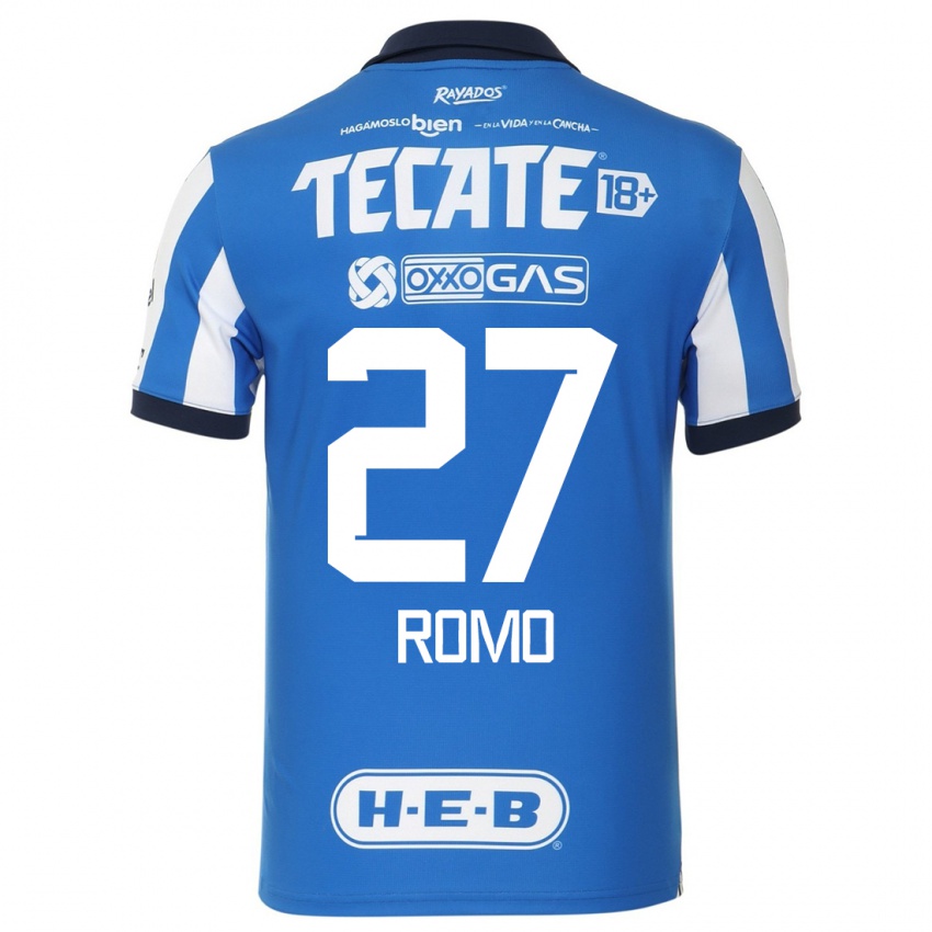 Kinder Luis Romo #27 Blau Weiss Heimtrikot Trikot 2023/24 T-Shirt Belgien
