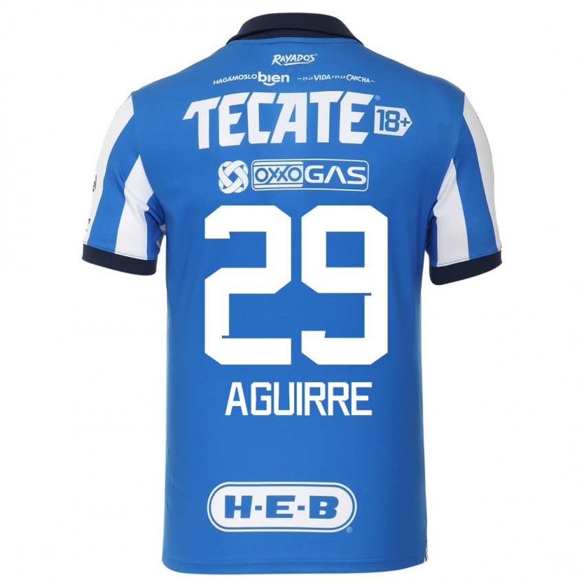 Enfant Maillot Rodrigo Aguirre #29 Bleu Blanc Tenues Domicile 2023/24 T-Shirt Belgique
