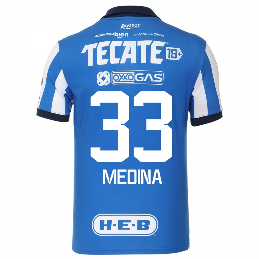 Kinderen Stefan Medina #33 Blauw Wit Thuisshirt Thuistenue 2023/24 T-Shirt België