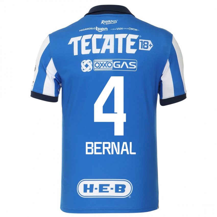 Kinder Rebeca Bernal #4 Blau Weiss Heimtrikot Trikot 2023/24 T-Shirt Belgien