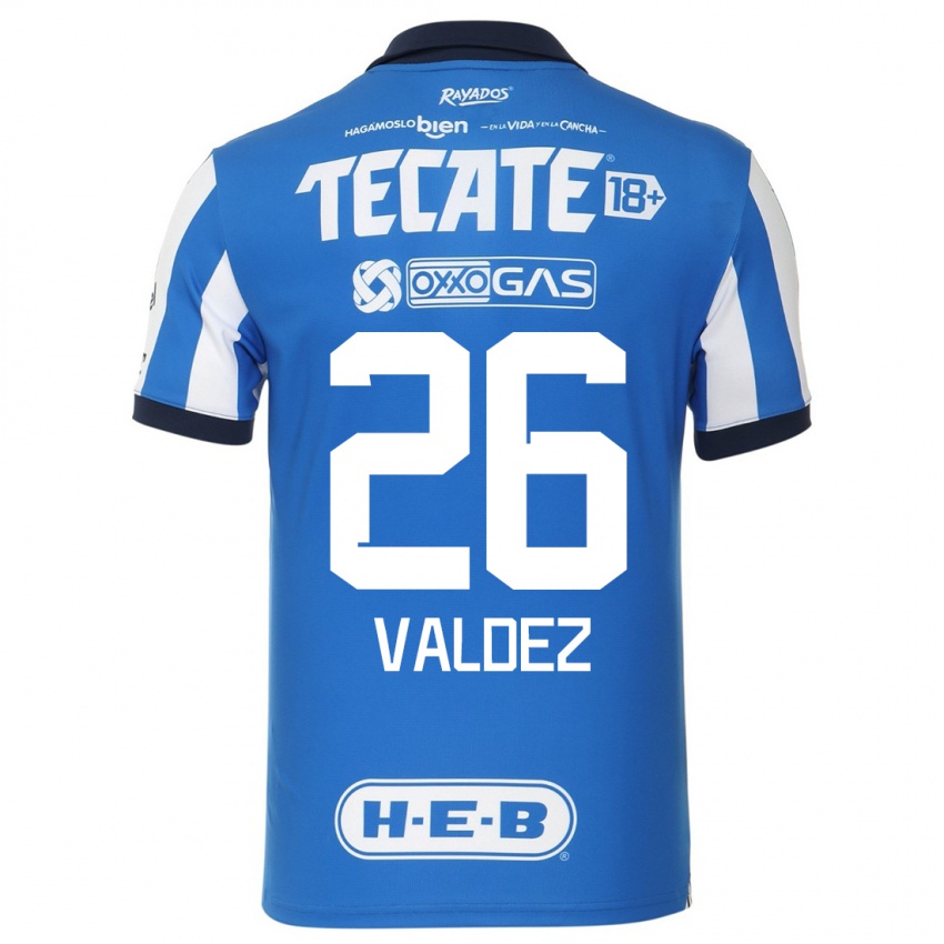 Kinderen Valeria Valdez #26 Blauw Wit Thuisshirt Thuistenue 2023/24 T-Shirt België