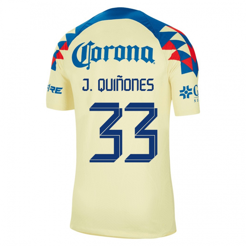 Enfant Maillot Julián Quiñones #33 Jaune Tenues Domicile 2023/24 T-Shirt Belgique