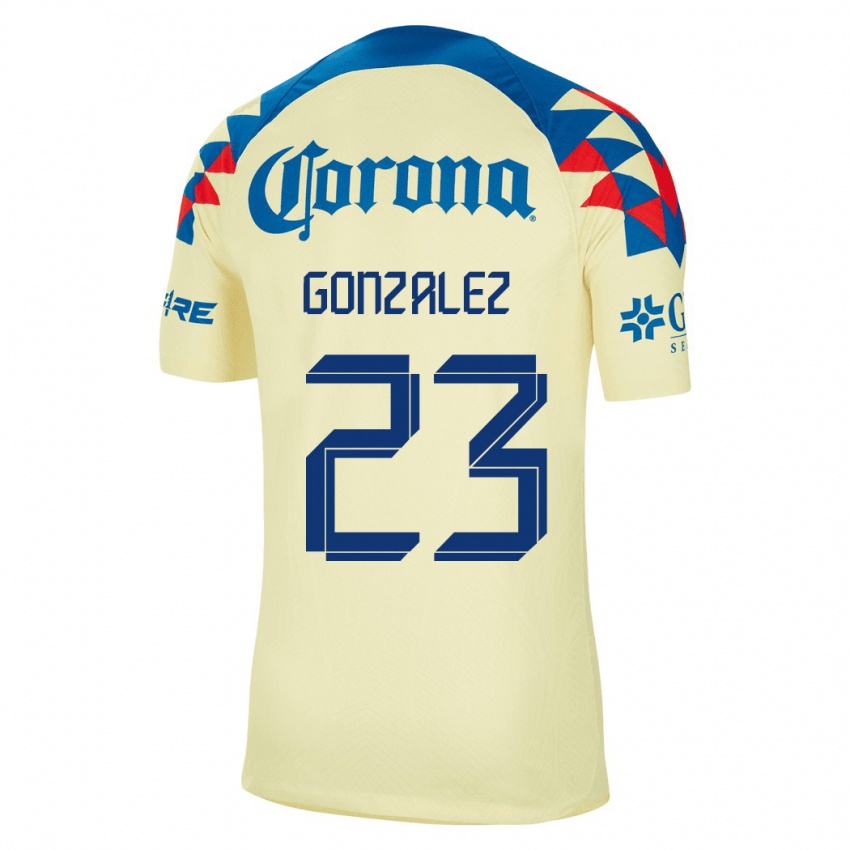 Kinder Itzel Gonzalez #23 Gelb Heimtrikot Trikot 2023/24 T-Shirt Belgien