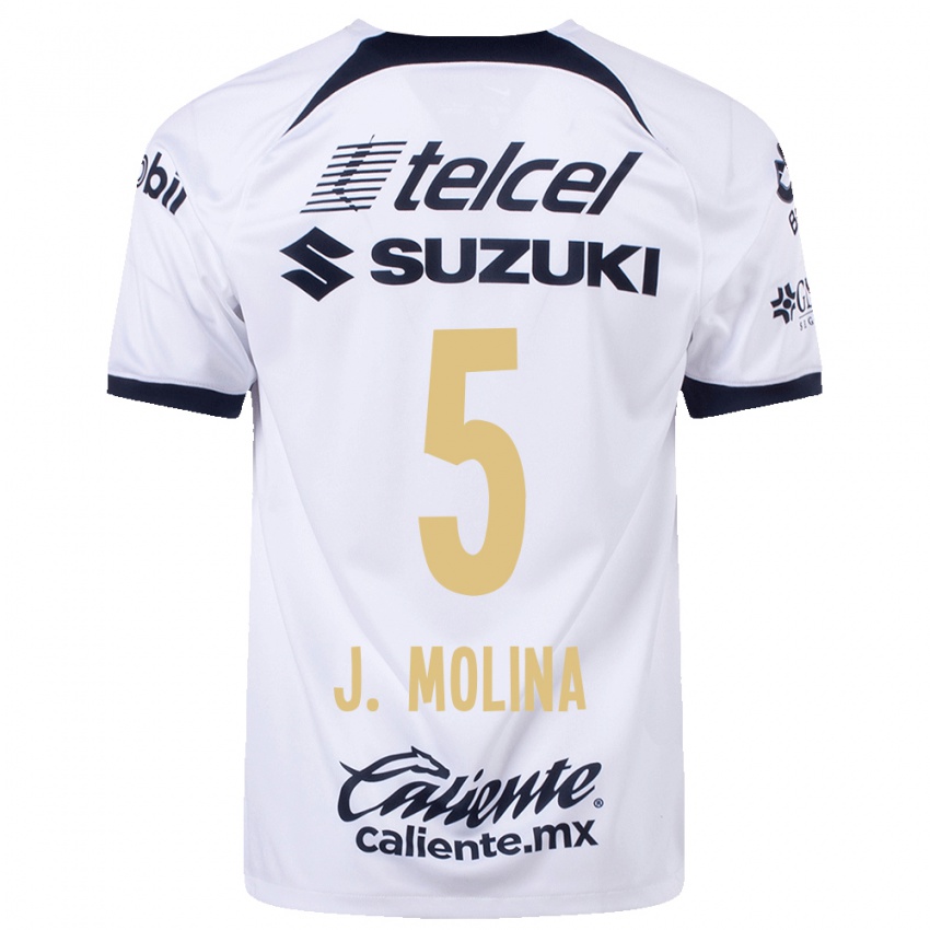 Enfant Maillot Jesús Molina #5 Blanc Tenues Domicile 2023/24 T-Shirt Belgique