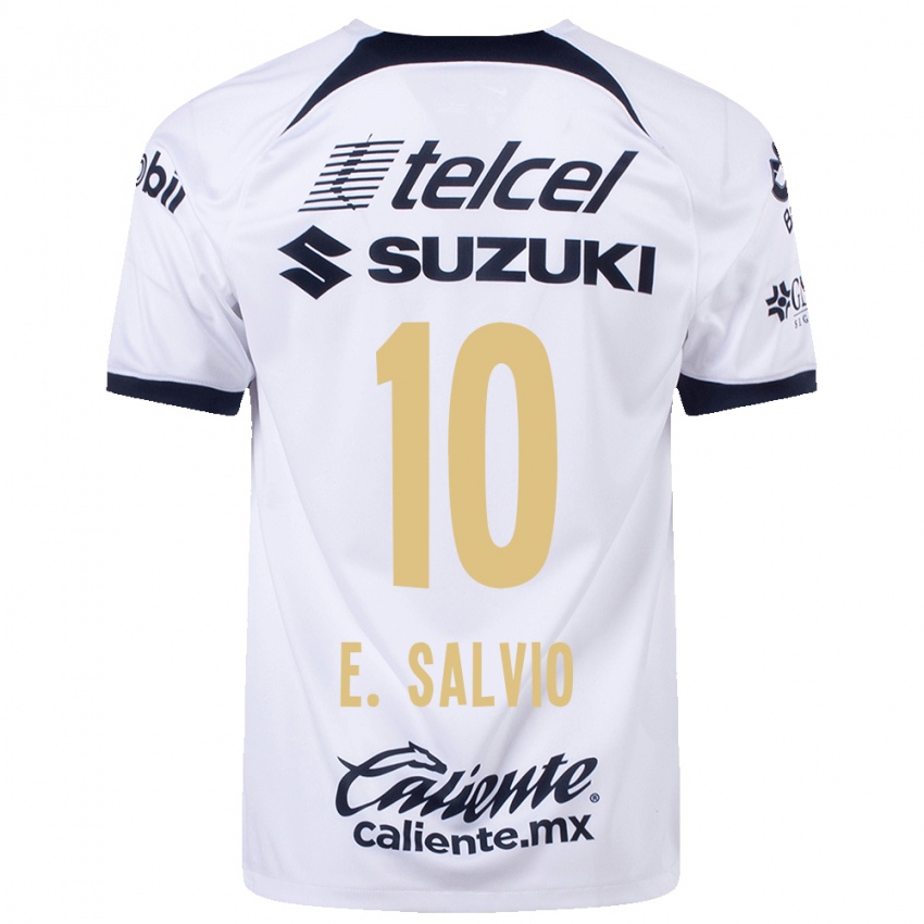 Enfant Maillot Eduardo Salvio #10 Blanc Tenues Domicile 2023/24 T-Shirt Belgique