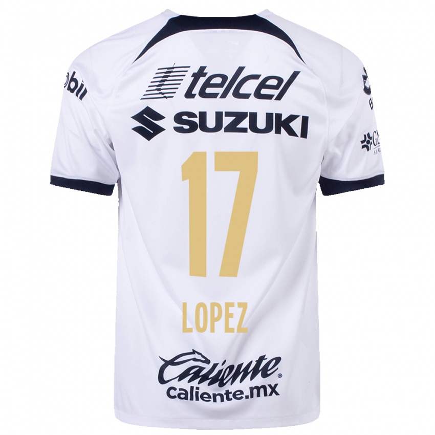 Kinder Leonel Lopez #17 Weiß Heimtrikot Trikot 2023/24 T-Shirt Belgien