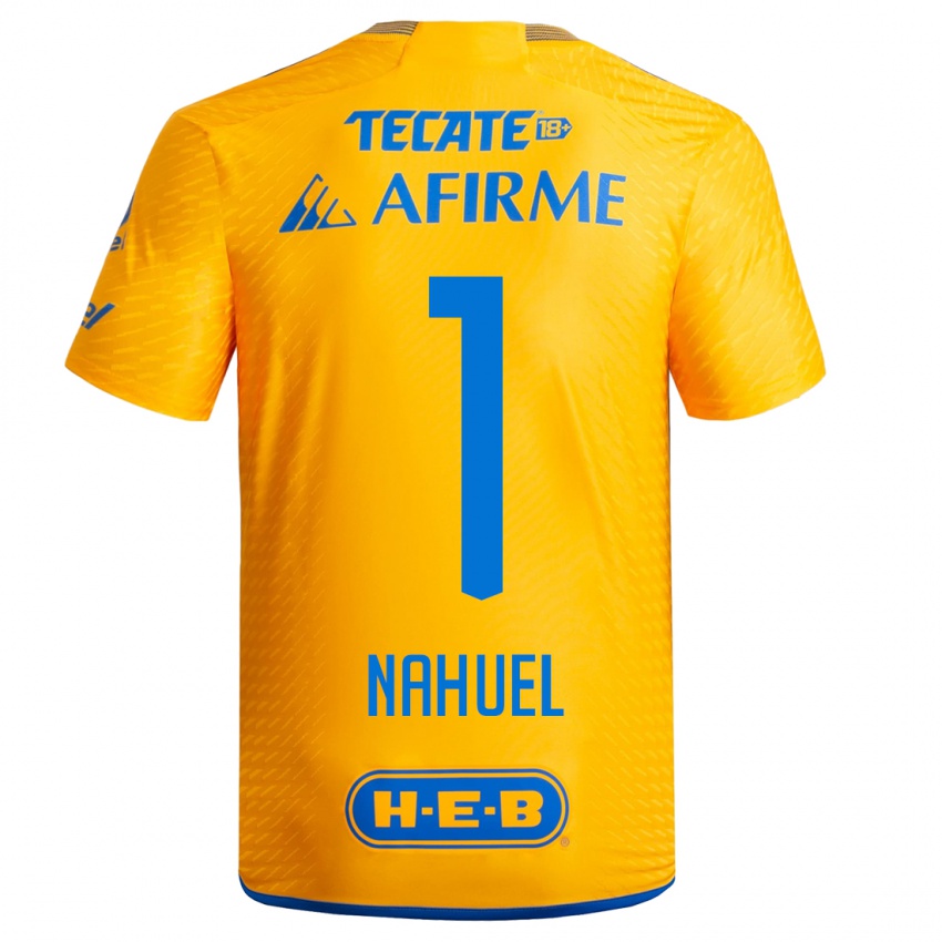 Kinder Nahuel Guzman #1 Gelb Heimtrikot Trikot 2023/24 T-Shirt Belgien