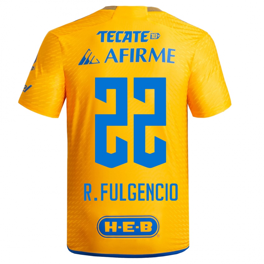 Kinder Raymundo Fulgencio #22 Gelb Heimtrikot Trikot 2023/24 T-Shirt Belgien