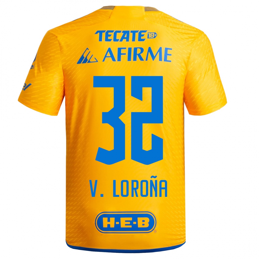Kinder Vladimir Loroña #32 Gelb Heimtrikot Trikot 2023/24 T-Shirt Belgien