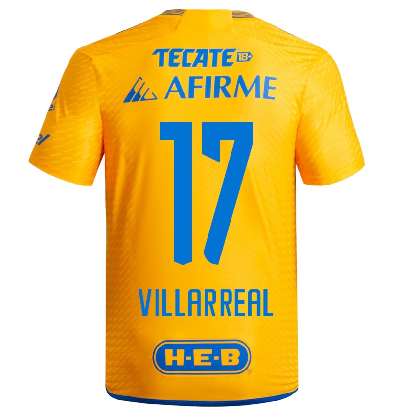 Kinder Natalia Villarreal #17 Gelb Heimtrikot Trikot 2023/24 T-Shirt Belgien
