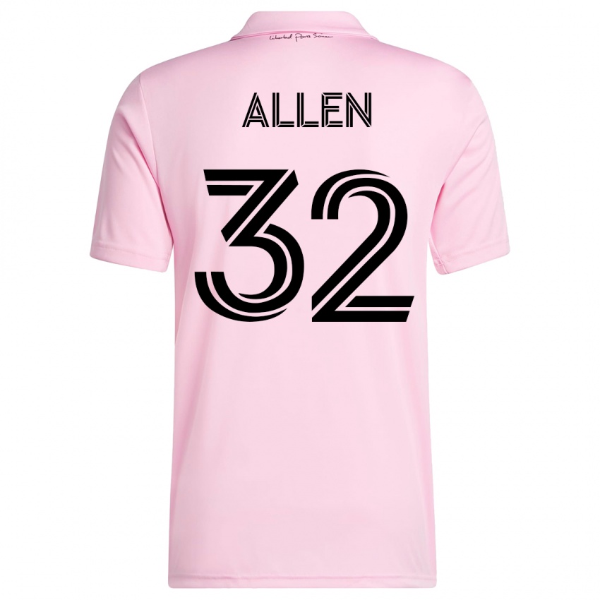 Kinder Noah Allen #32 Rosa Heimtrikot Trikot 2023/24 T-Shirt Belgien