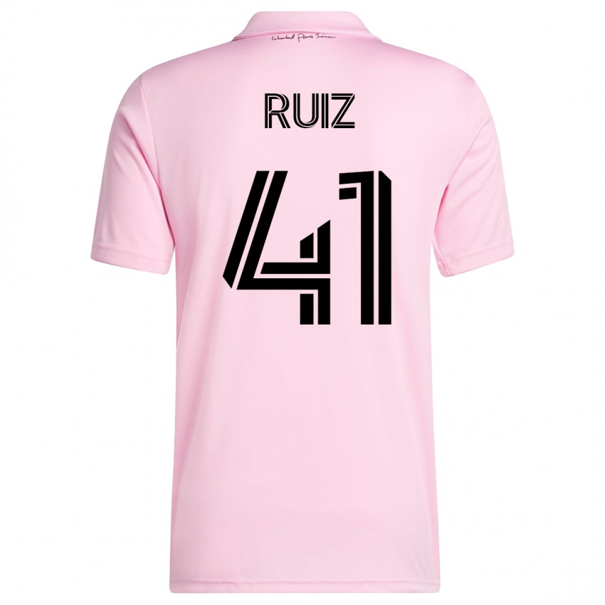 Kinder David Ruíz #41 Rosa Heimtrikot Trikot 2023/24 T-Shirt Belgien