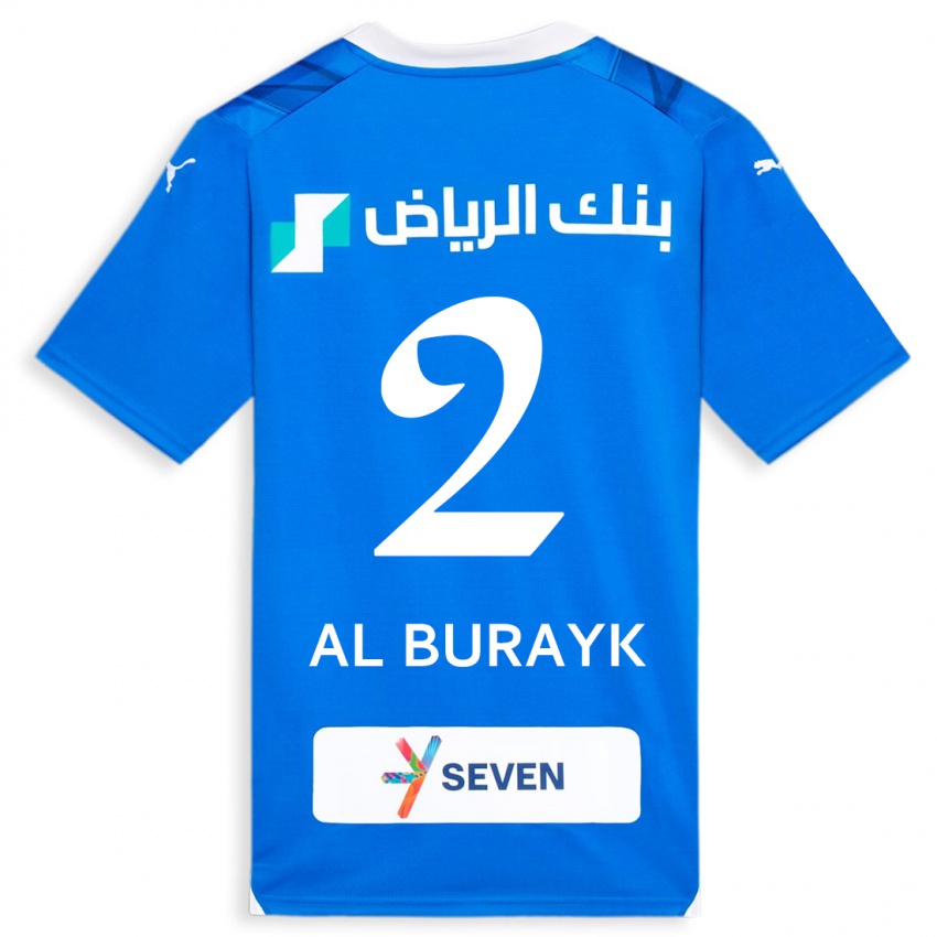 Kinder Mohammed Al-Burayk #2 Blau Heimtrikot Trikot 2023/24 T-Shirt Belgien