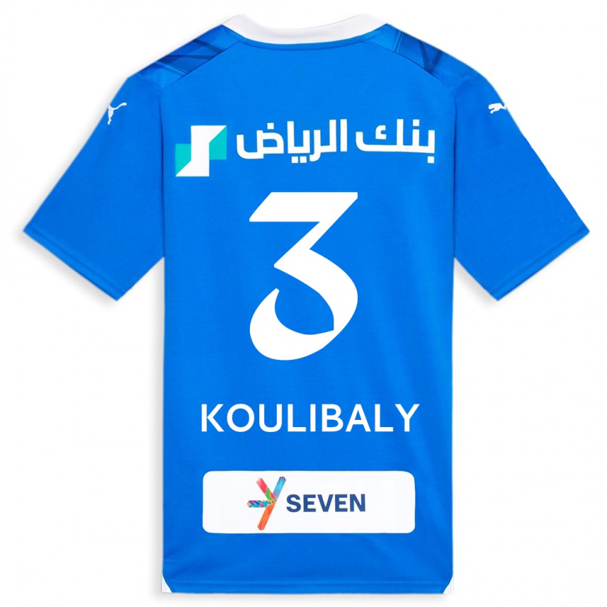 Kinderen Kalidou Koulibaly #3 Blauw Thuisshirt Thuistenue 2023/24 T-Shirt België