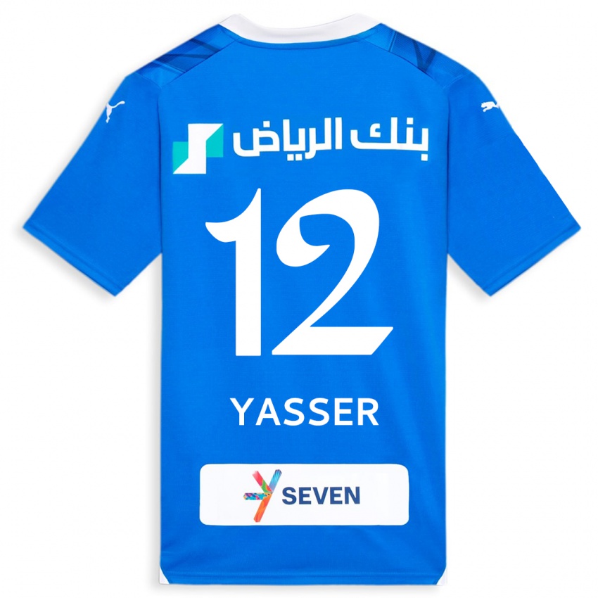Kinderen Yasser Al-Shahrani #12 Blauw Thuisshirt Thuistenue 2023/24 T-Shirt België
