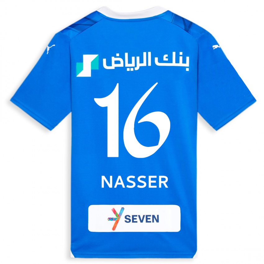 Kinderen Nasser Al-Dawsari #16 Blauw Thuisshirt Thuistenue 2023/24 T-Shirt België
