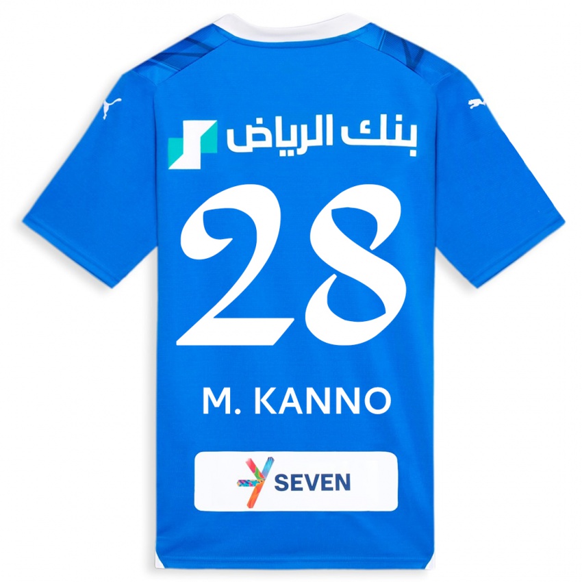Kinder Mohamed Kanno #28 Blau Heimtrikot Trikot 2023/24 T-Shirt Belgien