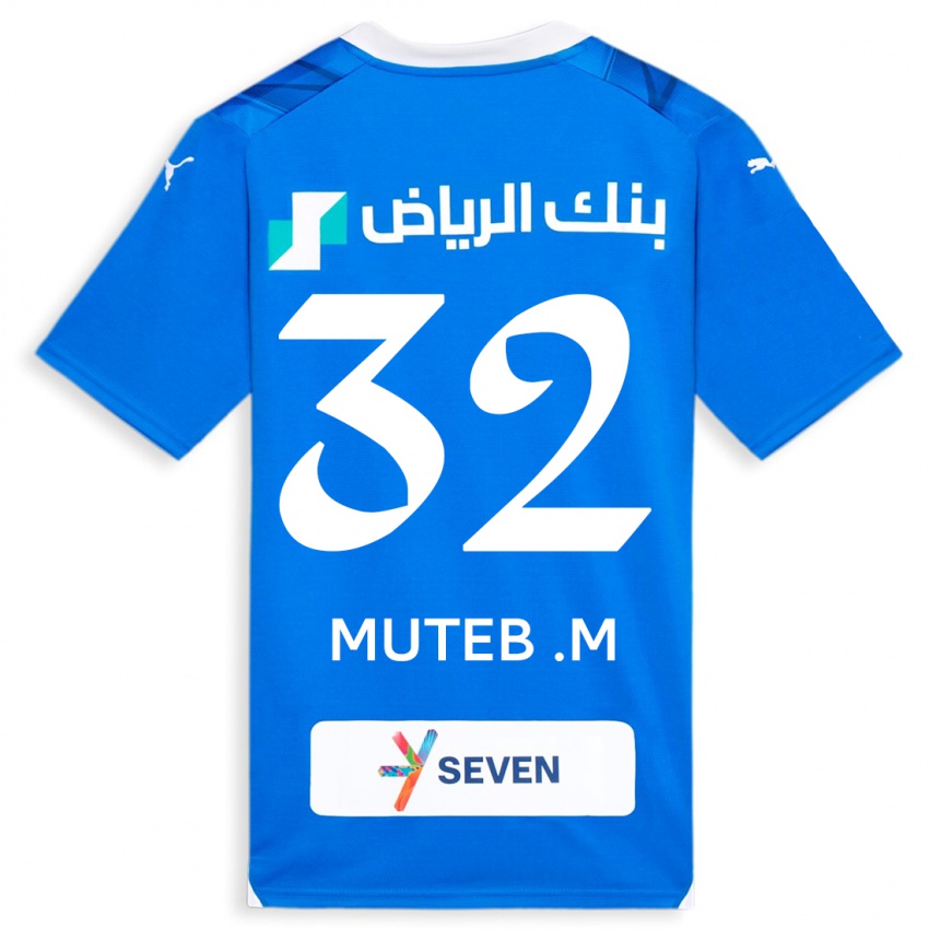 Kinderen Muteb Al-Mufarrij #32 Blauw Thuisshirt Thuistenue 2023/24 T-Shirt België