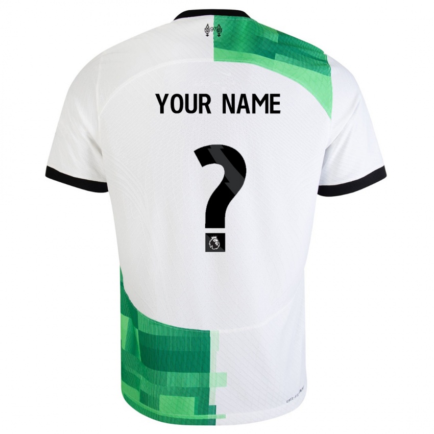Enfant Maillot Votre Nom #0 Blanc Vert Tenues Extérieur 2023/24 T-Shirt Belgique