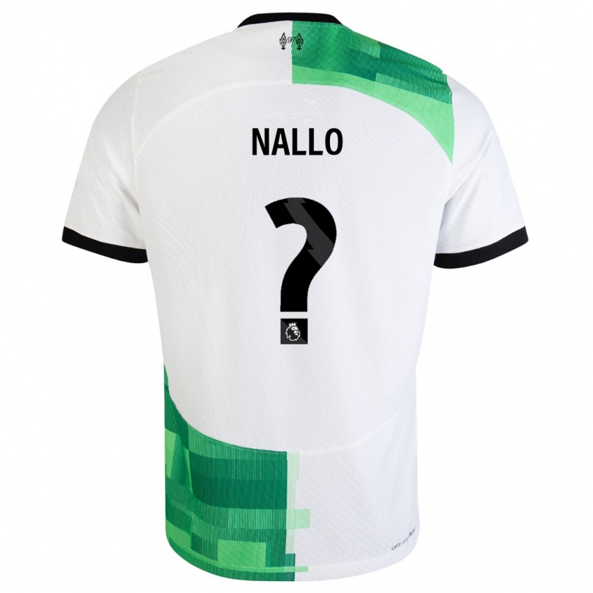 Kinder Amara Nallo #0 Weiß Grün Auswärtstrikot Trikot 2023/24 T-Shirt Belgien