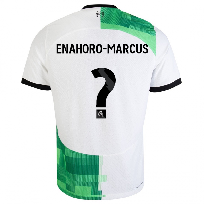 Kinderen Louis Enahoro-Marcus #0 Wit Groen Uitshirt Uittenue 2023/24 T-Shirt België