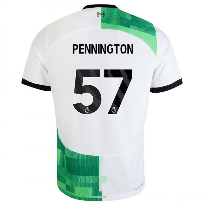 Kinderen Cody Pennington #57 Wit Groen Uitshirt Uittenue 2023/24 T-Shirt België