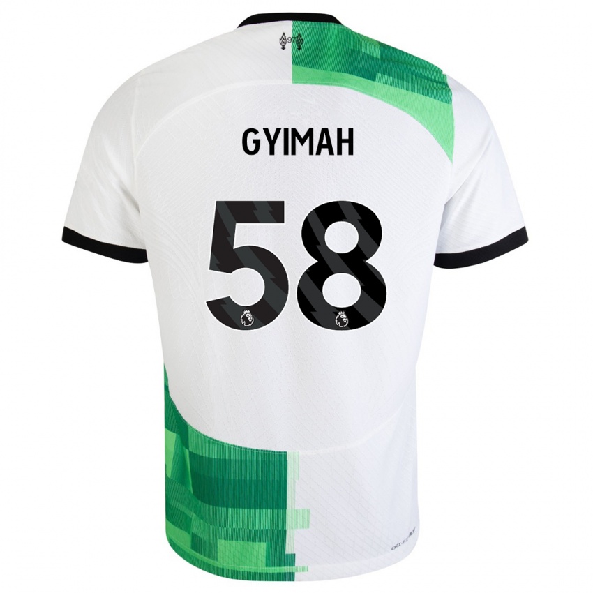 Kinder Francis Gyimah #58 Weiß Grün Auswärtstrikot Trikot 2023/24 T-Shirt Belgien