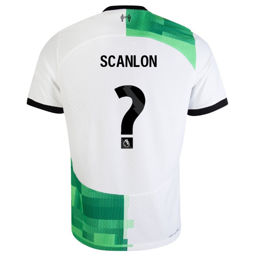 Kinder Calum Scanlon #0 Weiß Grün Auswärtstrikot Trikot 2023/24 T-Shirt Belgien