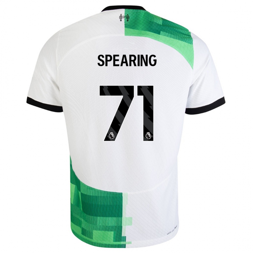 Kinderen Jay Spearing #71 Wit Groen Uitshirt Uittenue 2023/24 T-Shirt België