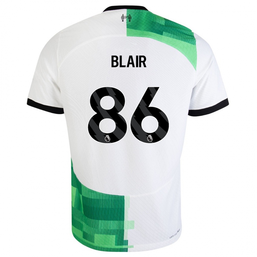 Kinderen Harvey Blair #86 Wit Groen Uitshirt Uittenue 2023/24 T-Shirt België