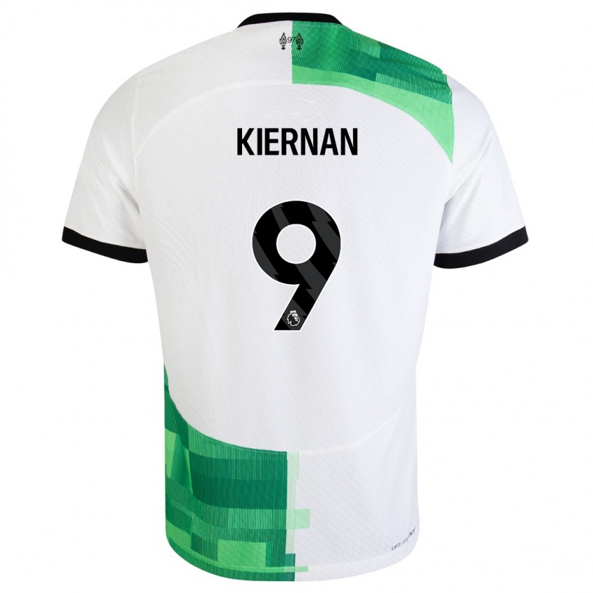 Kinderen Leanne Kiernan #9 Wit Groen Uitshirt Uittenue 2023/24 T-Shirt België