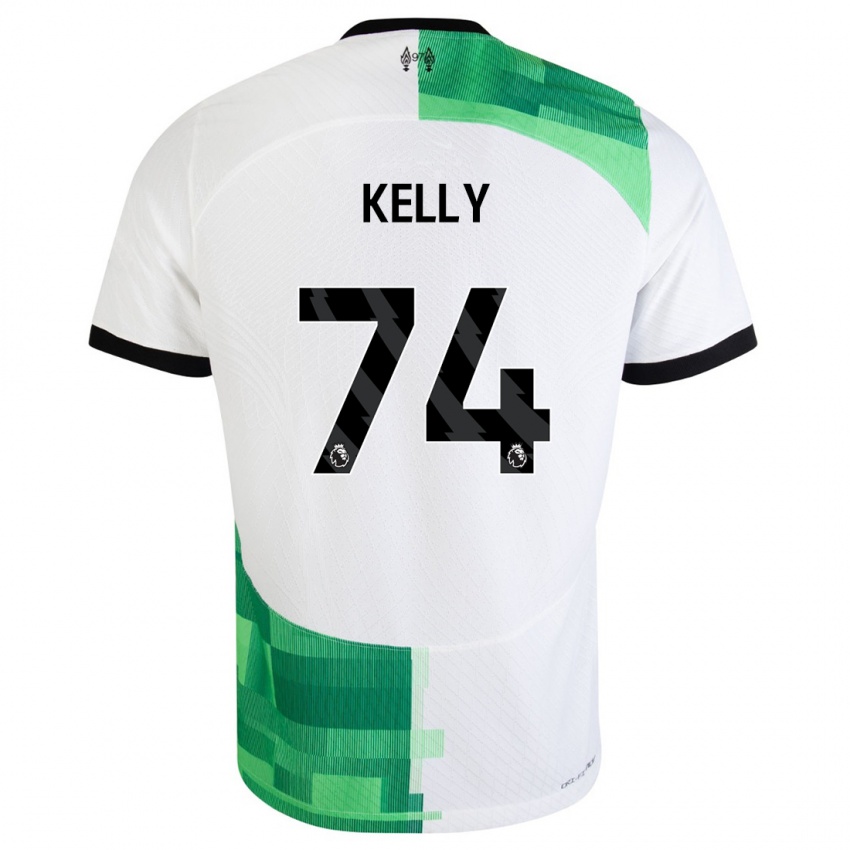 Enfant Maillot Oscar Kelly #74 Blanc Vert Tenues Extérieur 2023/24 T-Shirt Belgique
