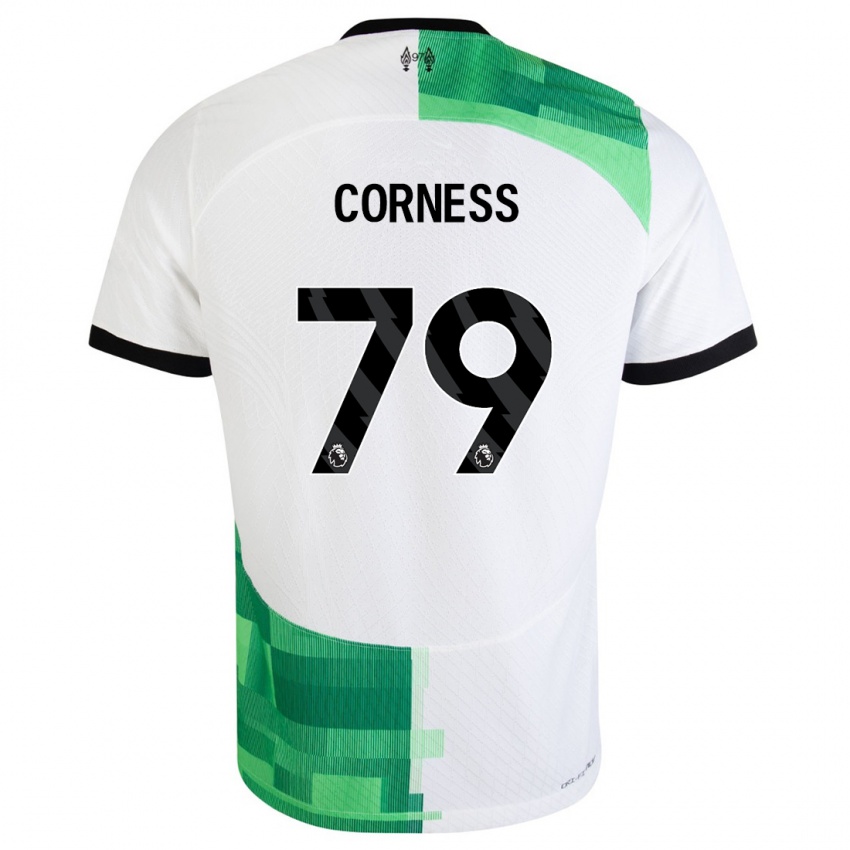 Kinder Dominic Corness #79 Weiß Grün Auswärtstrikot Trikot 2023/24 T-Shirt Belgien