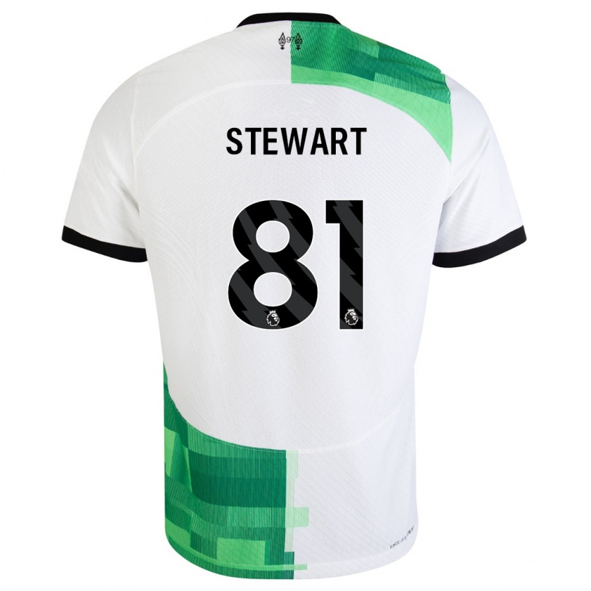 Kinderen Layton Stewart #81 Wit Groen Uitshirt Uittenue 2023/24 T-Shirt België