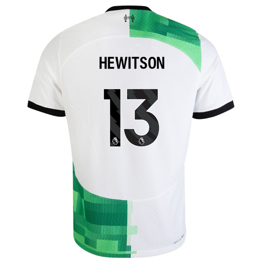 Kinder Luke Hewitson #13 Weiß Grün Auswärtstrikot Trikot 2023/24 T-Shirt Belgien