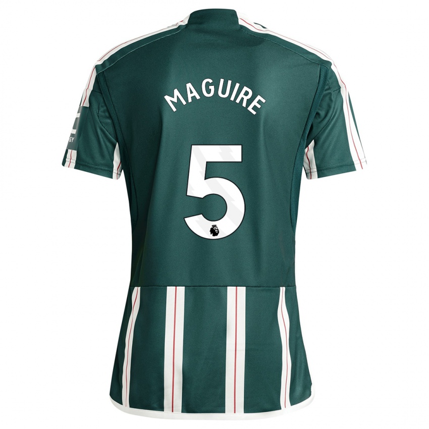 Kinder Harry Maguire #5 Dunkelgrün Auswärtstrikot Trikot 2023/24 T-Shirt Belgien