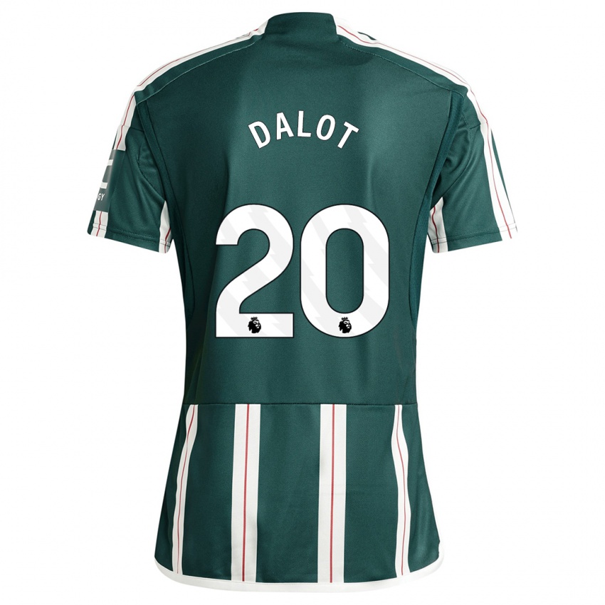 Kinder Diogo Dalot #20 Dunkelgrün Auswärtstrikot Trikot 2023/24 T-Shirt Belgien