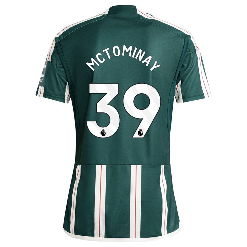 Kinder Scott Mctominay #39 Dunkelgrün Auswärtstrikot Trikot 2023/24 T-Shirt Belgien