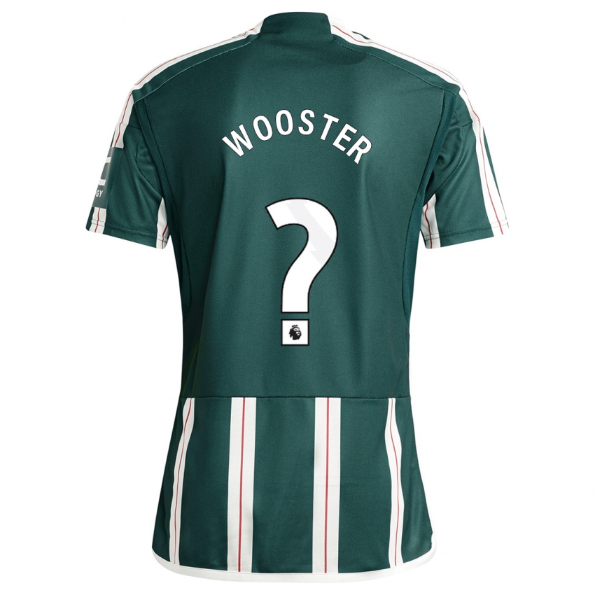 Kinder Tom Wooster #0 Dunkelgrün Auswärtstrikot Trikot 2023/24 T-Shirt Belgien
