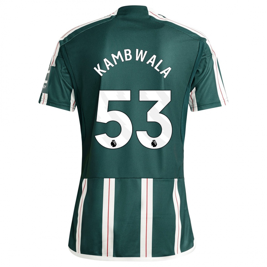 Kinder Willy Kambwala #53 Dunkelgrün Auswärtstrikot Trikot 2023/24 T-Shirt Belgien