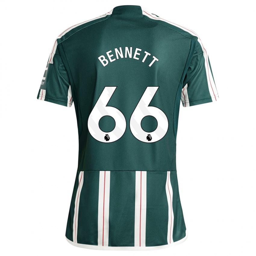 Kinder Rhys Bennett #66 Dunkelgrün Auswärtstrikot Trikot 2023/24 T-Shirt Belgien