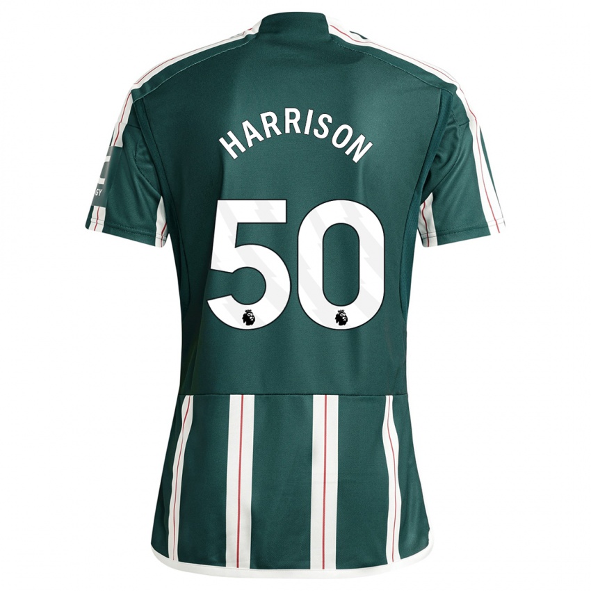 Kinder Elyh Harrison #50 Dunkelgrün Auswärtstrikot Trikot 2023/24 T-Shirt Belgien