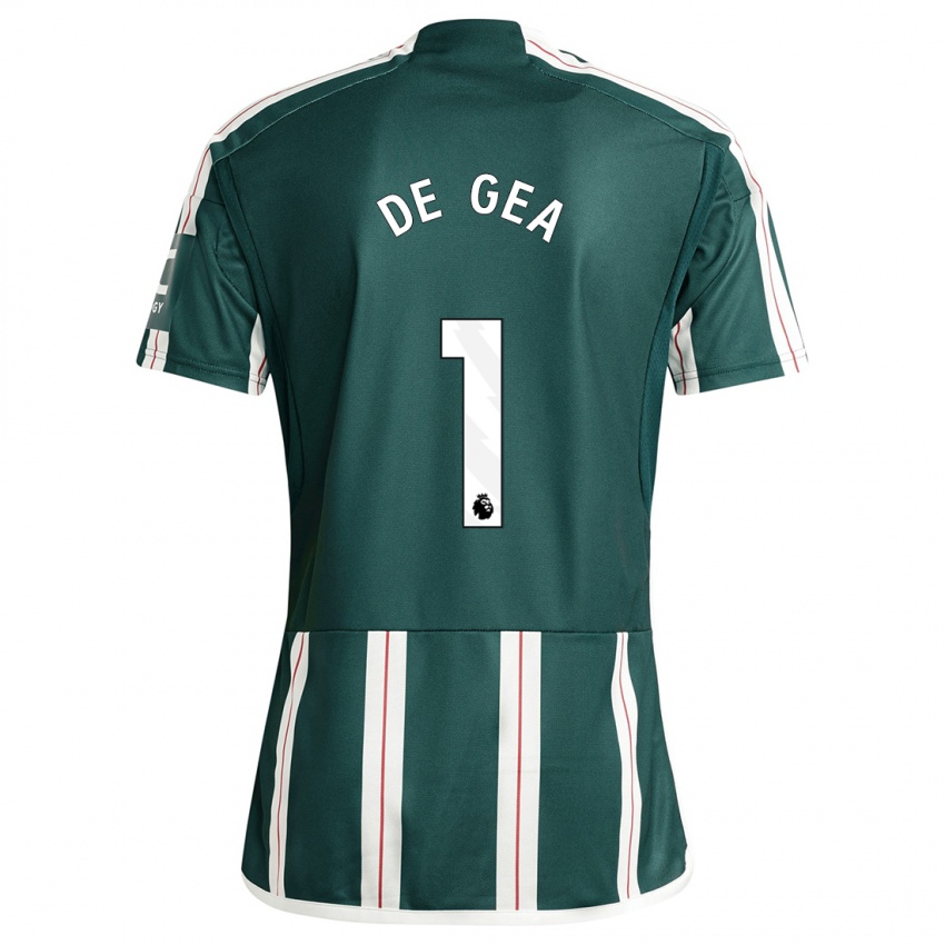 Kinder David De Gea #1 Dunkelgrün Auswärtstrikot Trikot 2023/24 T-Shirt Belgien