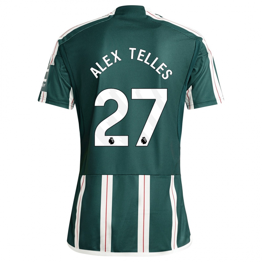 Kinder Alex Nicolao Telles #27 Dunkelgrün Auswärtstrikot Trikot 2023/24 T-Shirt Belgien